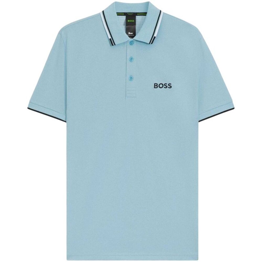 Boss Mens Paddy Pro Cotton Pique Polo Shirt / Pastel Blue